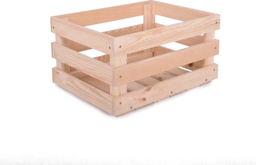 Dřevěný úložný box v přírodní barvě 42x29x22 cm Apple Box – Rojaplast Rojaplast