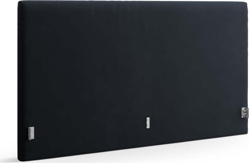 Tmavě modré čalouněné čelo postele 170