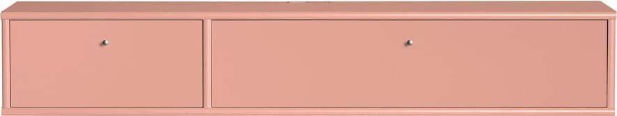 Růžový TV stolek 136x22x32