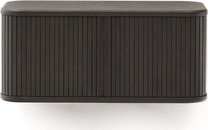 Tmavě hnědá závěsná skříňka pod umyvadlo v dekoru jasanu 90x40 cm Mailen – Kave Home Kave Home