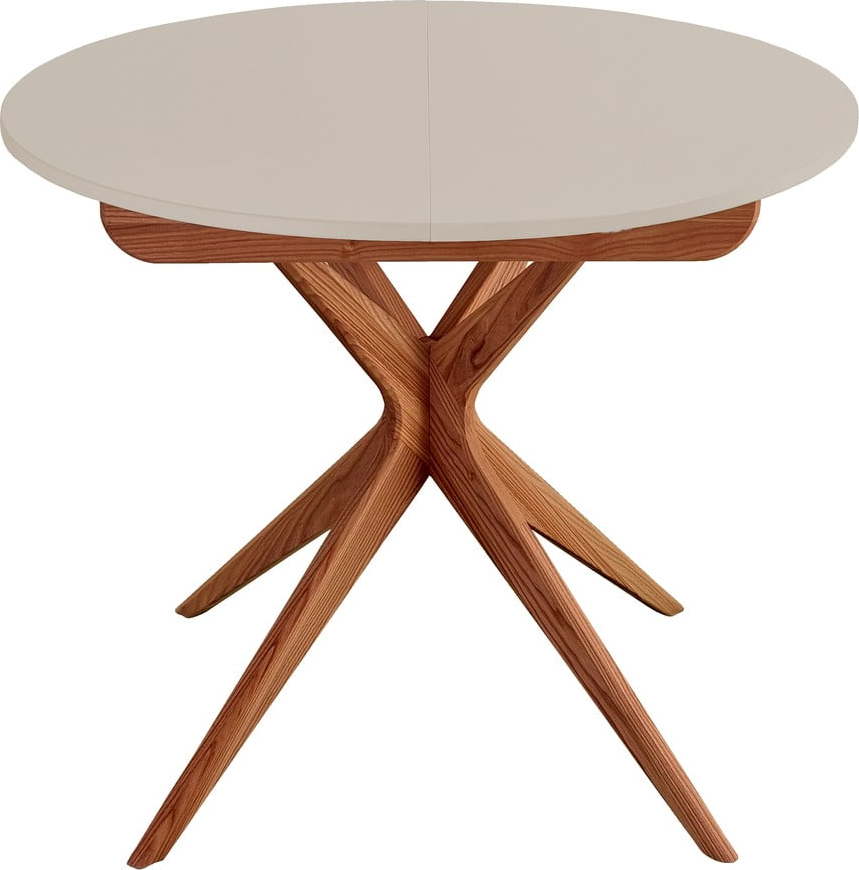 Kulatý rozkládací jídelní stůl s přídavnou deskou ø 90 cm Jubi – Ragaba Ragaba