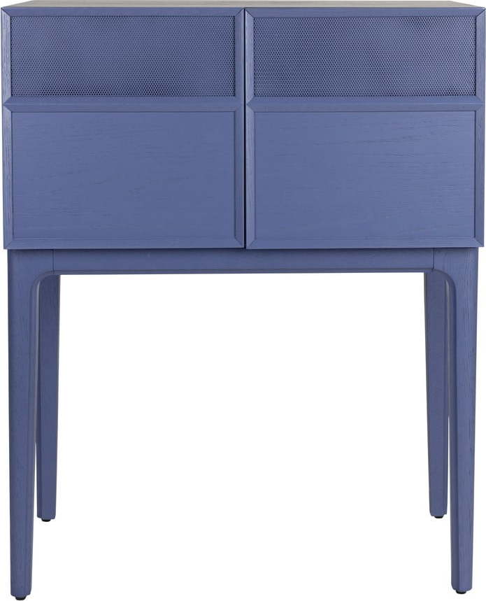 Modrá komoda v dekoru dubu 80x100x45 cm June – Zuiver Zuiver