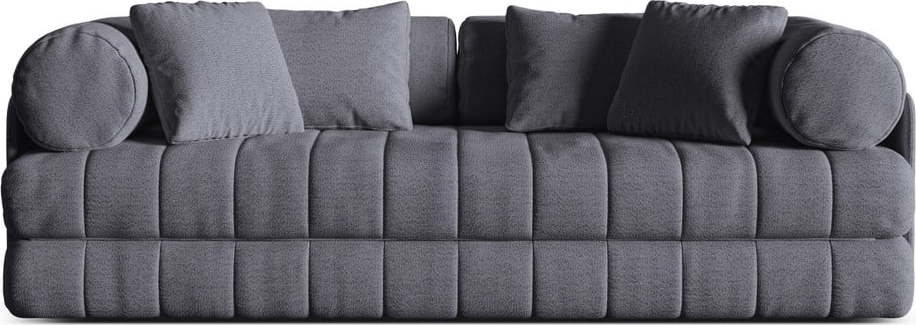 Tmavě šedá rozkládací pohovka z textilie bouclé 206 cm Kemi – Cosmopolitan Design Cosmopolitan design