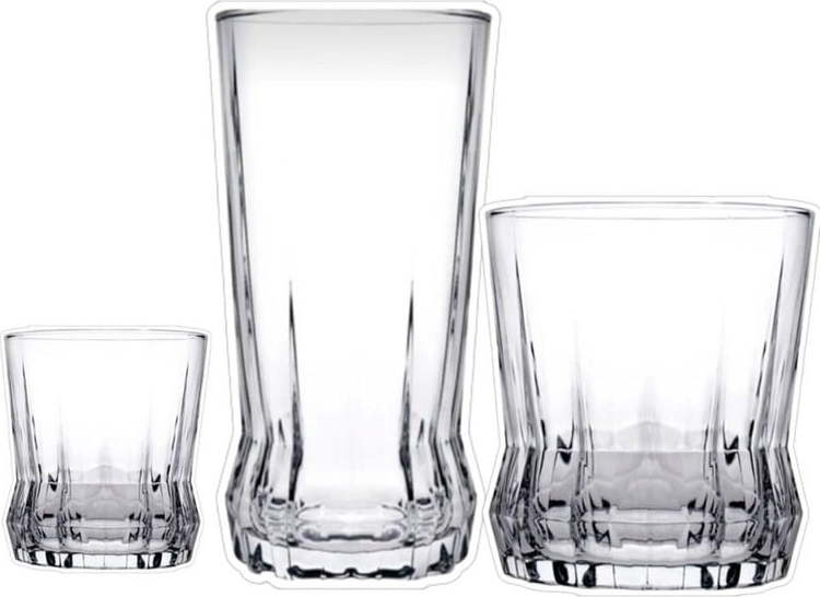 Sklenice v sadě 18 ks Gaia – Hermia Hermia