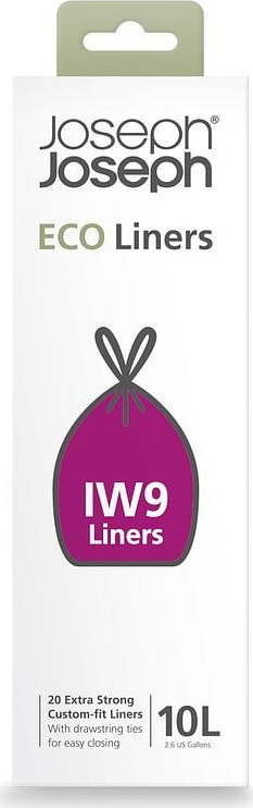 Stahovací pytle na odpadky v sadě 20 ks 10 l Eco Grey – Joseph Joseph Joseph joseph