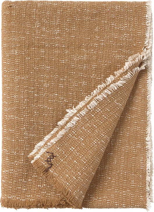 Okrově žlutá bavlněná deka 130x180 cm Handloom – Lorena Canals Lorena Canals