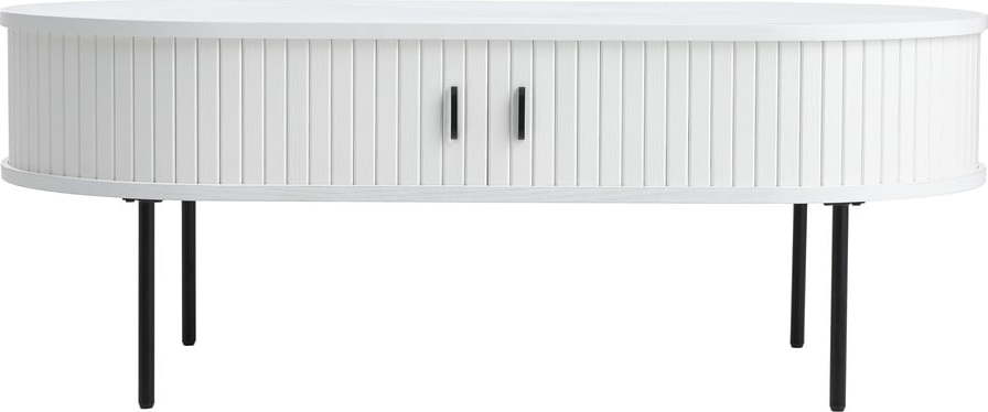 Bílý konferenční stolek v dekoru dubu 60x120 cm Nola – Unique Furniture Unique Furniture