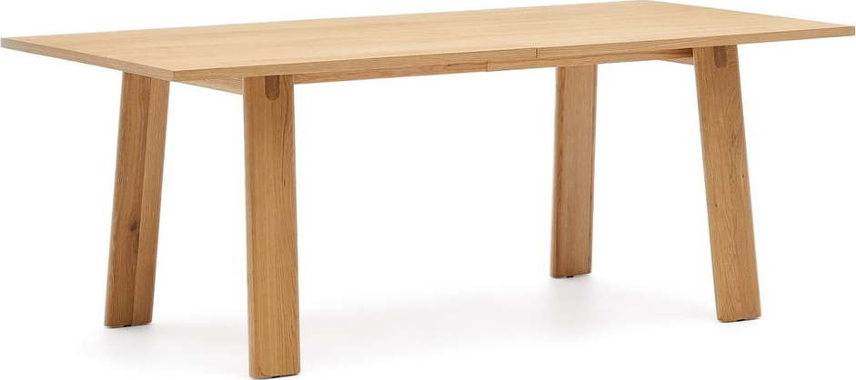 Rozkládací jídelní stůl s přídavnou deskou s deskou v dubovém dekoru 95x200 cm Arlen – Kave Home Kave Home