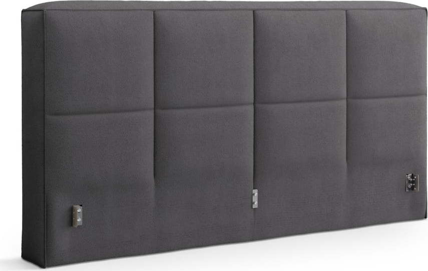 Tmavě šedé čalouněné čelo postele 209x100 cm Darren – Micadoni Micadoni