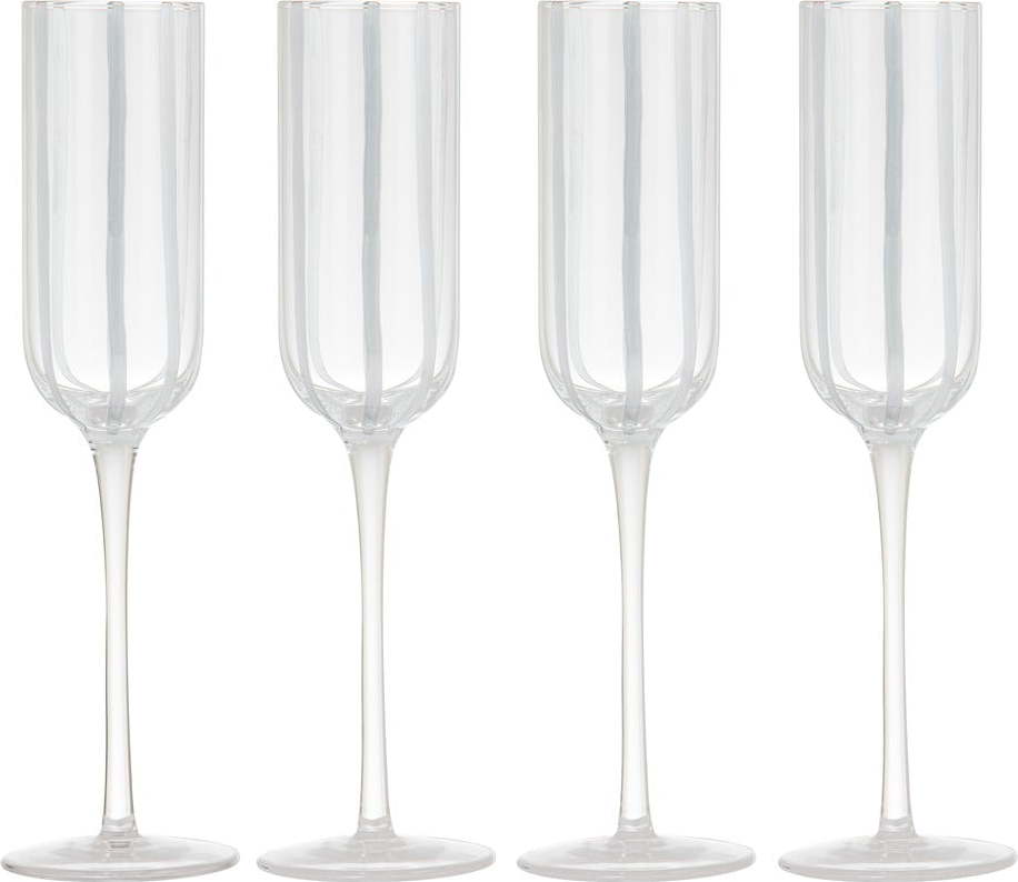 Skleničky v sadě 4 ks na sekt 180 ml Stripe – Ladelle Ladelle