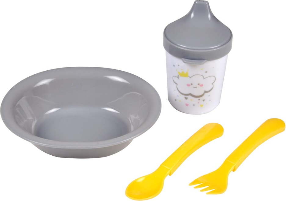 Plastová dětská jídelní sada 4 ks Cloud – Bébé Douceur Bébé Douceur