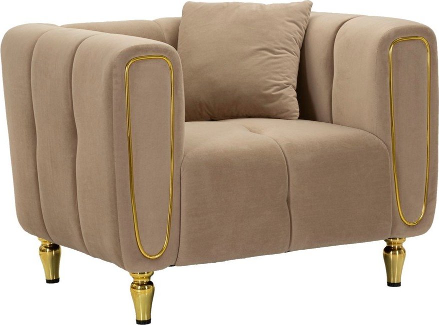 Taupe sametové křeslo Alma – Mauro Ferretti Mauro Ferretti