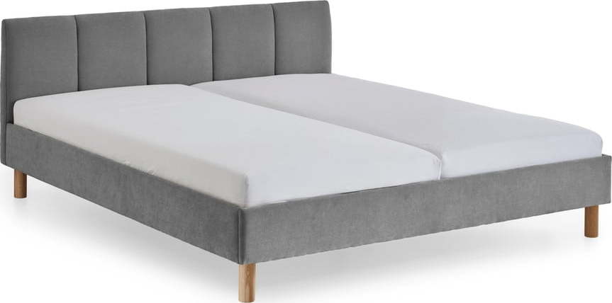 Šedá čalouněná dvoulůžková postel bez roštu 180x200 cm Joker – Meise Möbel Meise Möbel