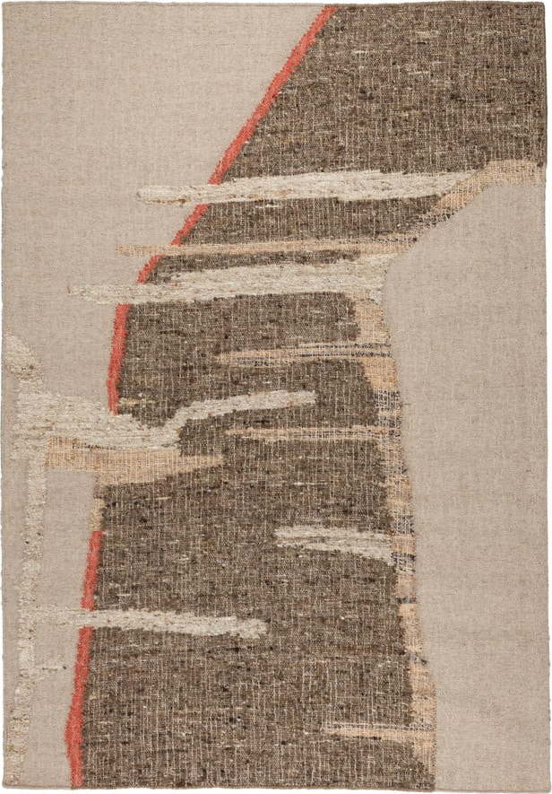Hnědý/béžový vlněný koberec 160x230 cm Briton – Dutchbone Dutchbone