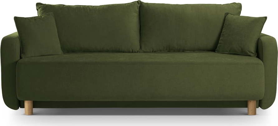 Zelená rozkládací pohovka s úložným prostorem 231 cm Elen – Micadoni Micadoni