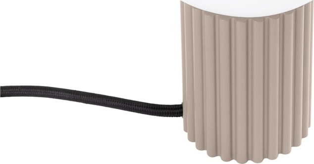 Taupe stolní lampa se skleněným stínidlem (výška 19 cm) Orbital – Sollux Sollux