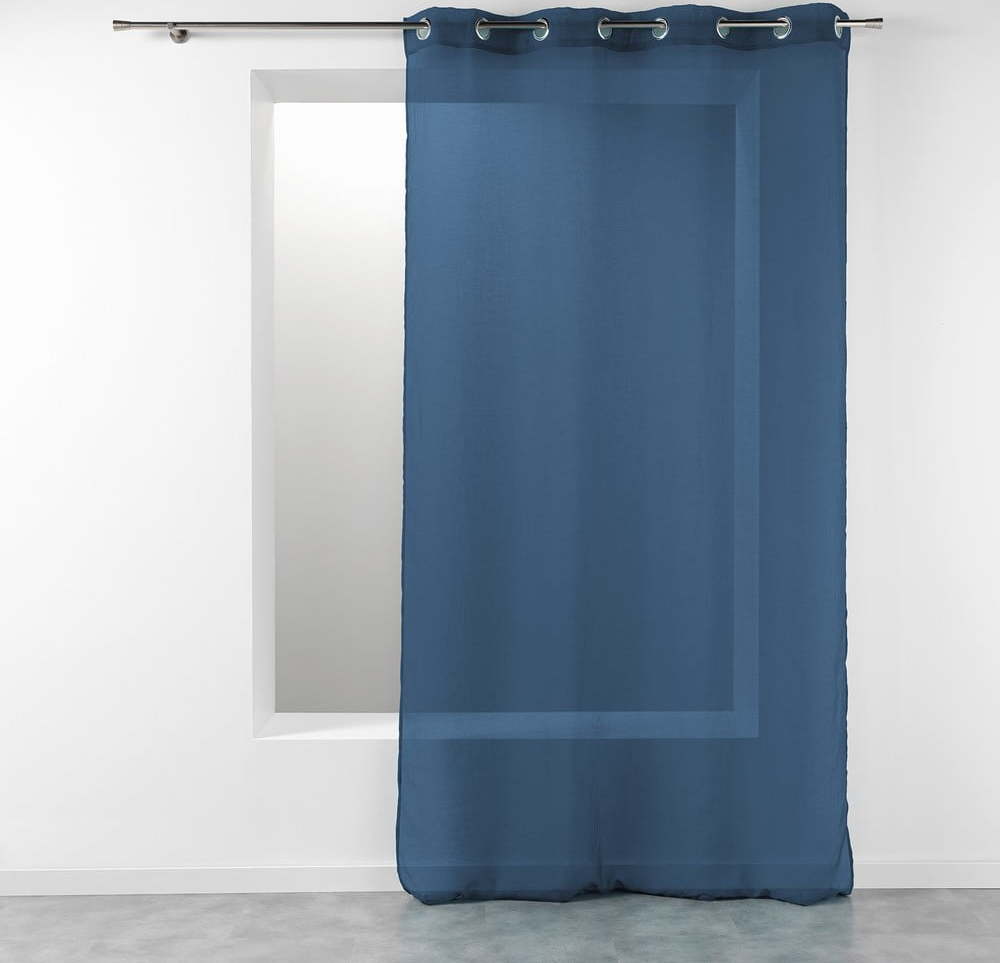 Tmavě modrá záclona 140x240 cm Telma – douceur d'intérieur Douceur d intérieur