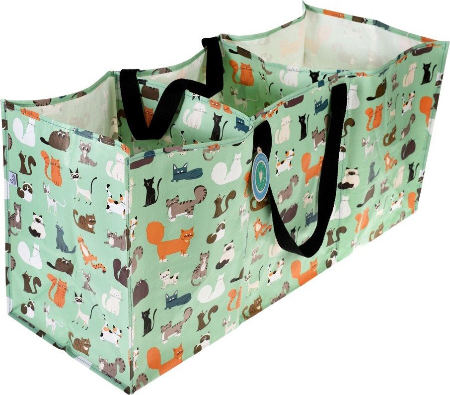 Zelená taška 3x23 l na tříděný odpad z recyklovaného plastu Nine Lives – Rex London Rex London