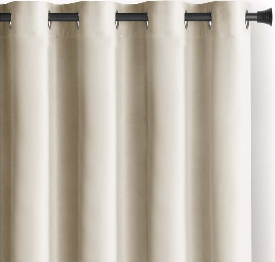 Béžový sametový dimout závěs 140x245 cm Eyelets – Restilo Restilo