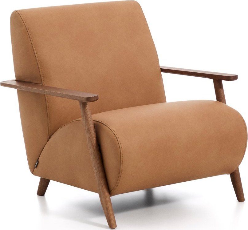 Hnědé kožené křeslo Meghan – Kave Home Kave Home