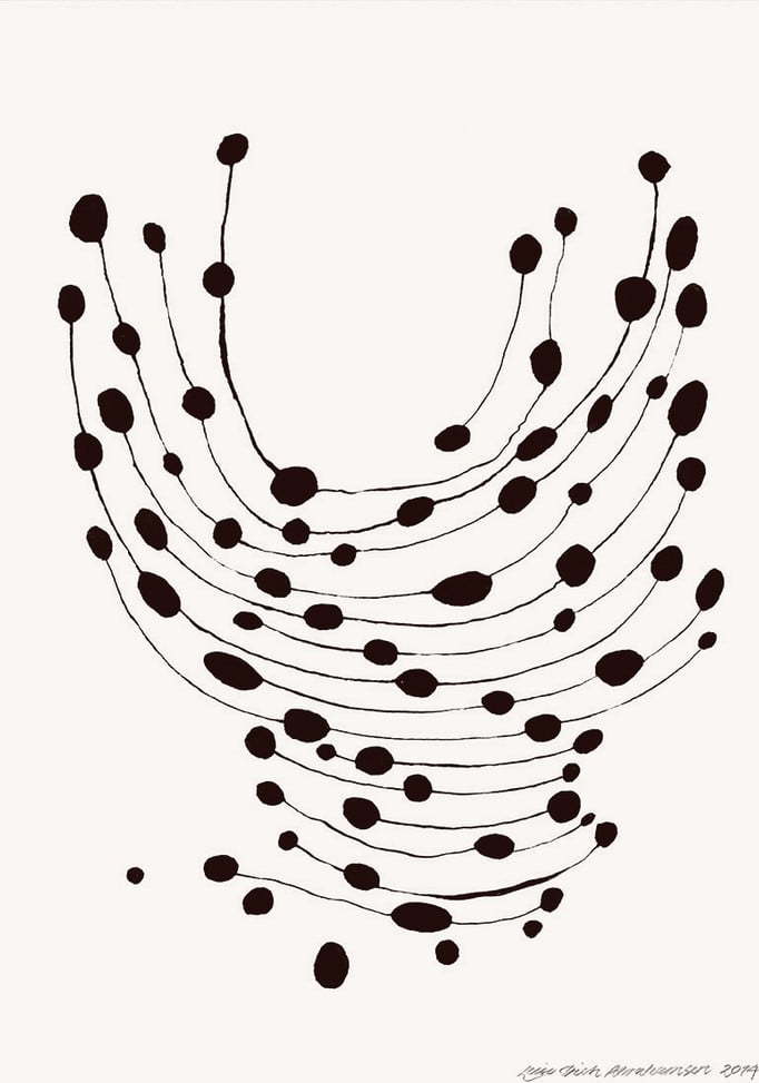 Plakát 30x40 cm Dancing Dots – Leise Dich Abrahamsen – The Poster Club The Poster Club