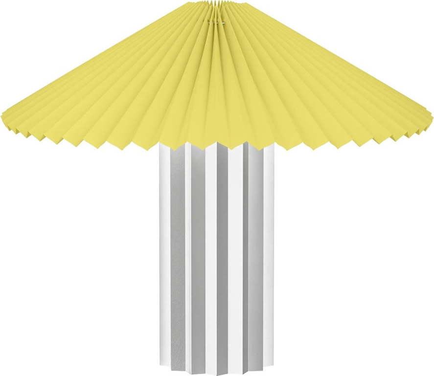 Žlutá/ve stříbrné barvě stmívatelná stolní lampa s textilním stínidlem (výška 36 cm) Taite – Blomus Blomus