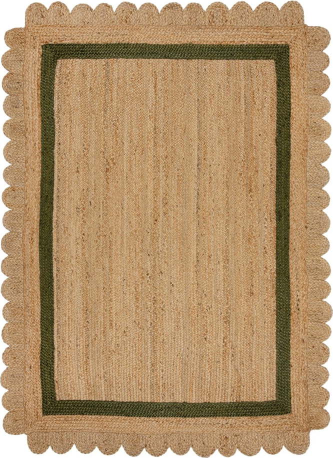 Tmavě zelený/v přírodní barvě ručně tkaný jutový koberec 160x230 cm Grace Green – Flair Rugs Flair Rugs