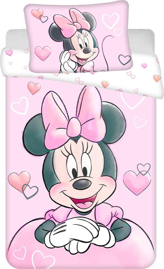 Bavlněné dětské povlečení do postýlky 100x135 cm Minnie – Jerry Fabrics Jerry Fabrics