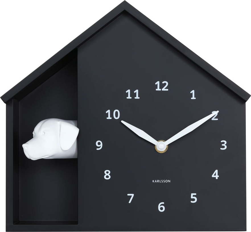 Nástěnné hodiny Peeking Doggy – Karlsson Karlsson