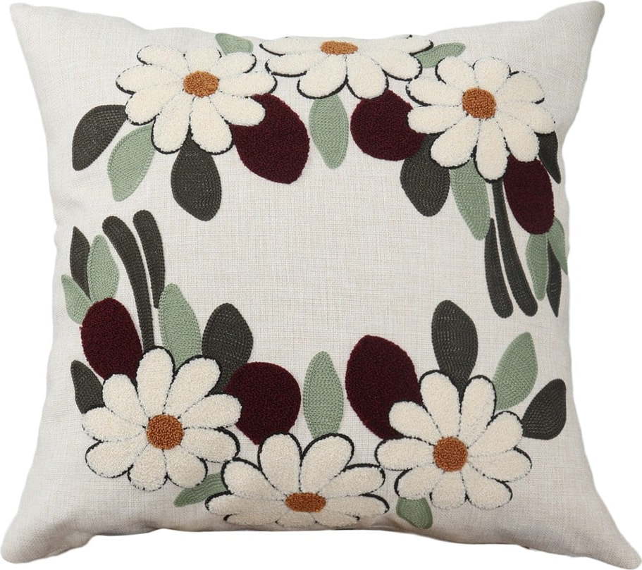 Lněný dekorační polštář 43x43 cm Papatya – Mioli Decor Mioli Decor