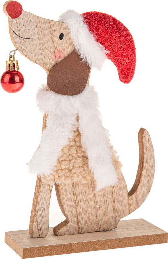 Dřevěná vánoční figurka (výška 21 cm) Dog – Dakls Dakls