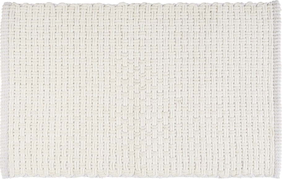 Bílá textilní koupelnová předložka 50x80 cm Ecoli – Wenko WENKO