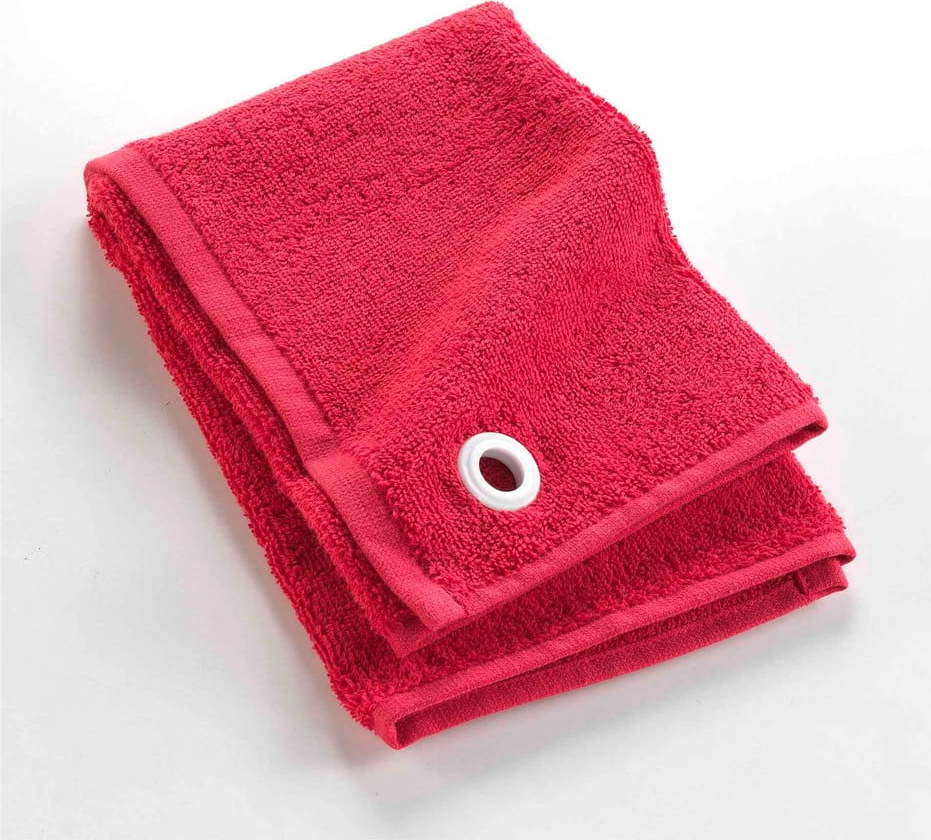 Červený froté bavlněný ručník 50x50 cm Cuistot – douceur d'intérieur Douceur d intérieur