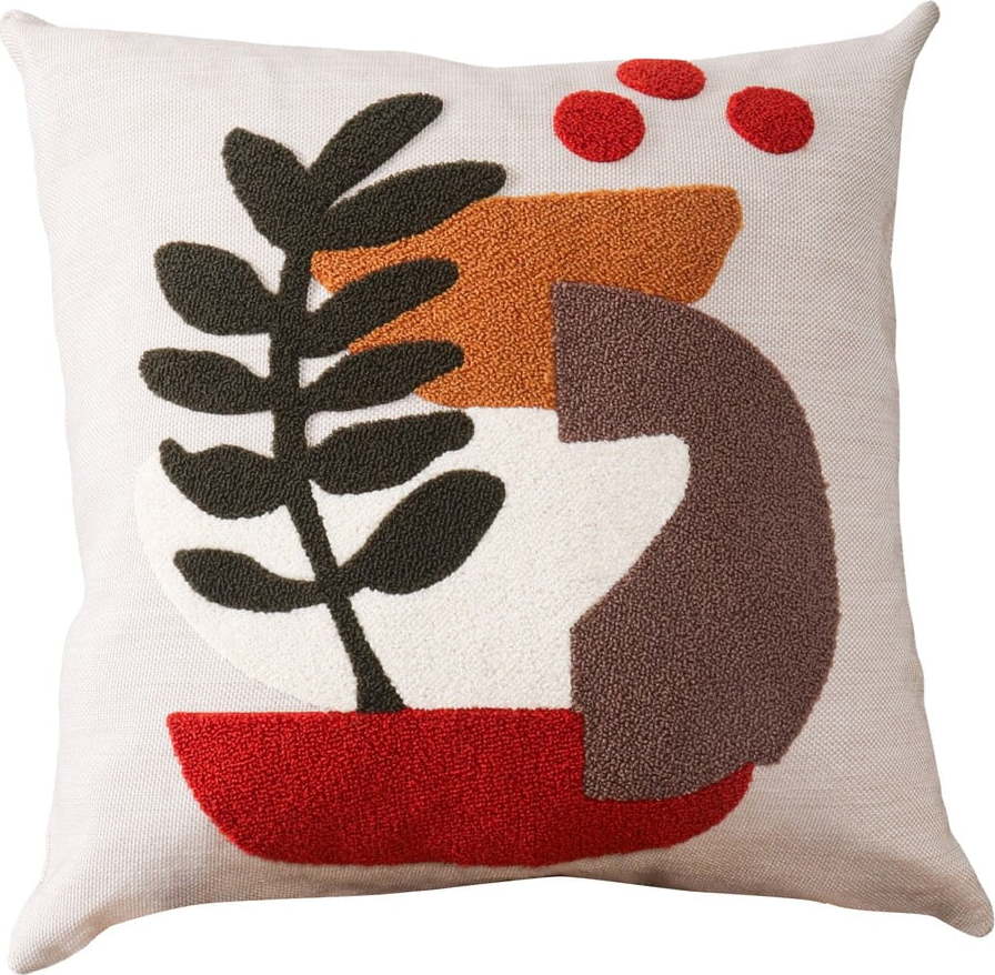 Lněný dekorační polštář 43x43 cm Begonya – Mioli Decor Mioli Decor