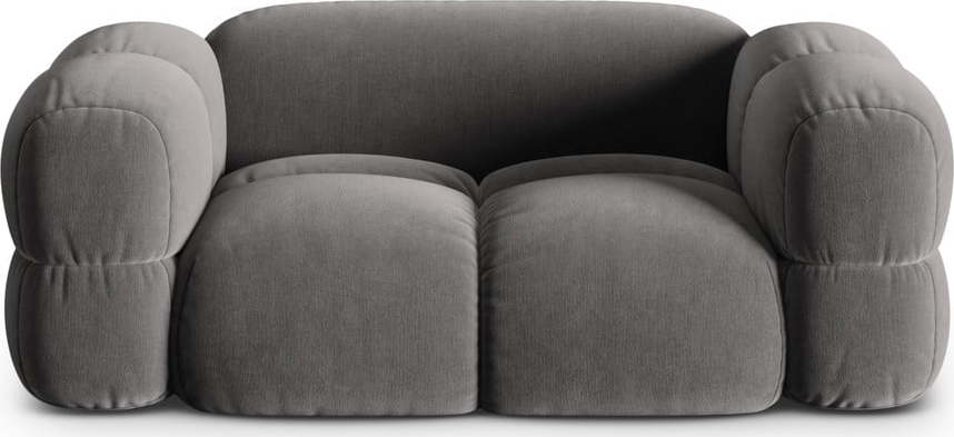 Šedá sametová pohovka 180 cm Loretto – Cosmopolitan Design Cosmopolitan design