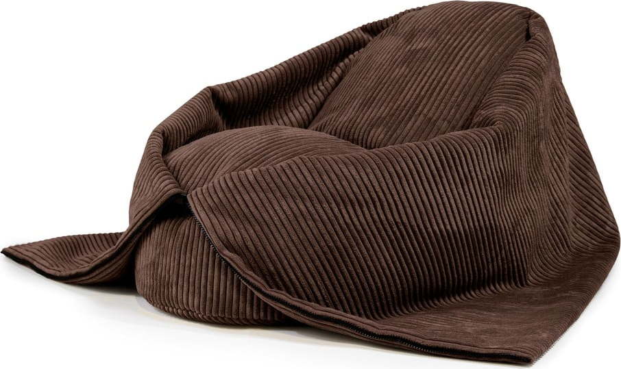 Tmavě hnědý manšestrový dětský sedací vak Cocoon 100 – SLOWDOWN SLOWDOWN