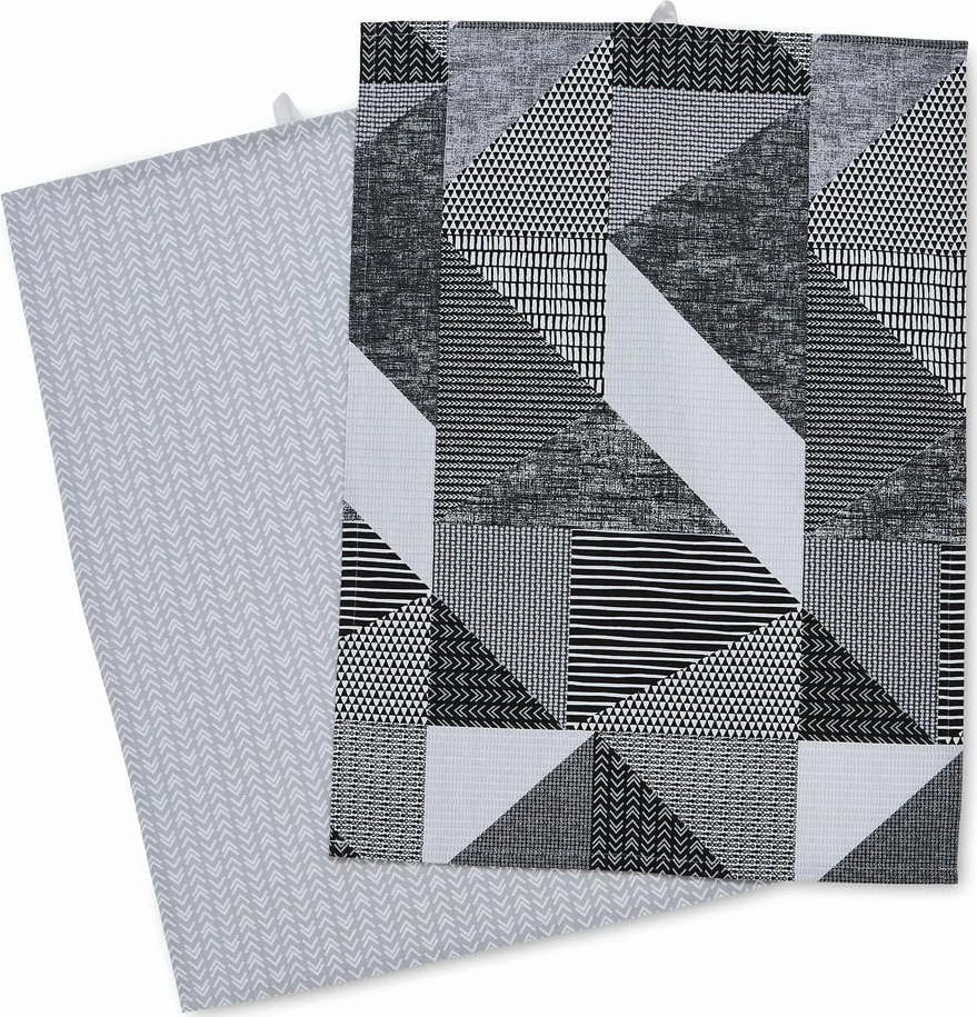 Bavlněné utěrky v sadě 2 ks 50x70 cm Larsson Geo – Catherine Lansfield Catherine Lansfield