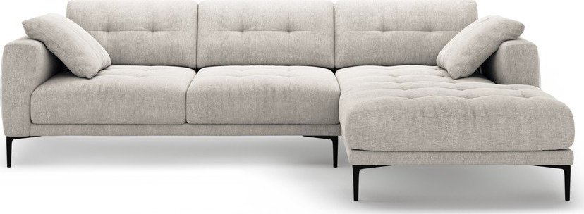 Béžová rohová pohovka (pravý roh/s lenoškou) Bemy – Micadoni Micadoni