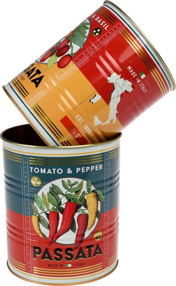 Dekorativní cínové úložné boxy v sadě 2 ks ø 11x13 cm Passata – Rex London Rex London