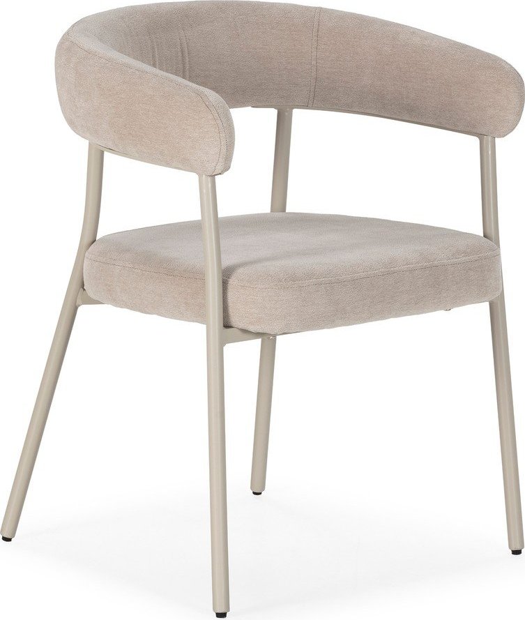 Béžová čalouněná jídelní křesla v sadě 2 ks s područkami Yuri – MOME Mome