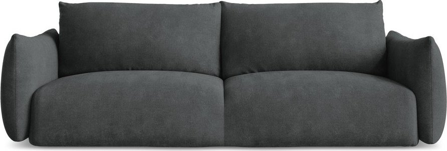 Tmavě šedá žinylková rozkládací pohovka 230 cm Leila – Makamii Makamii