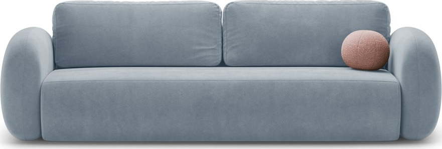Šedomodrá sametová rozkládací/s úložným prostorem pohovka 262 cm Tonale – Cosmopolitan Design Cosmopolitan design