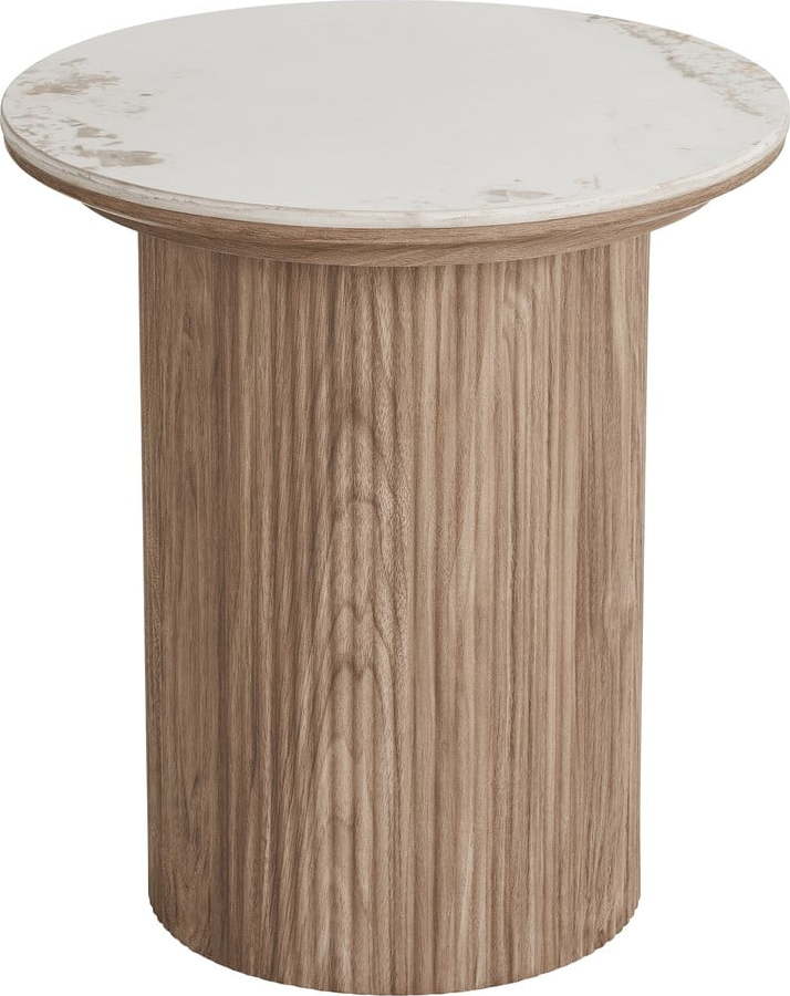 Kulatý odkládací stolek s deskou v dekoru mramoru ø 45 cm Athens – House Nordic House Nordic