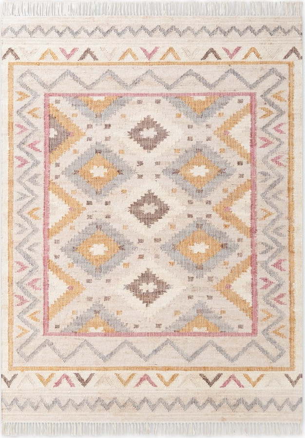 Krémový ručně tkaný jutový koberec 200x300 cm Roya Imani – Elle Decoration Elle Decoration