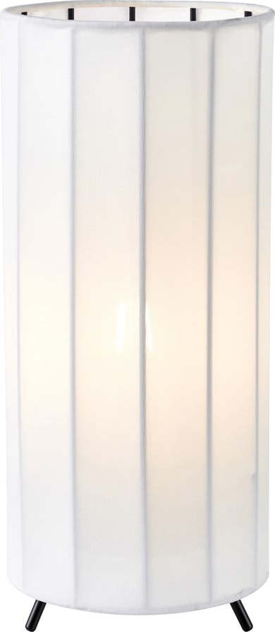 Černobílá stolní lampa s textilním stínidlem (výška 31