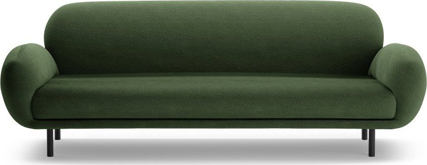 Zelená pohovka z textilie bouclé 208 cm Poppy – Micadoni Micadoni