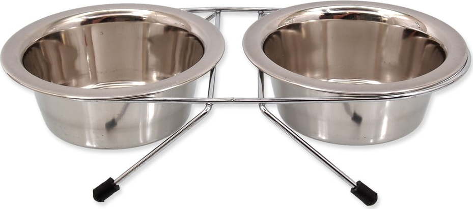 Set misek s podstavcem pro psa z nerezové oceli ø 13 cm Dog Fantasy – Plaček Pet Products Plaček Pet Products