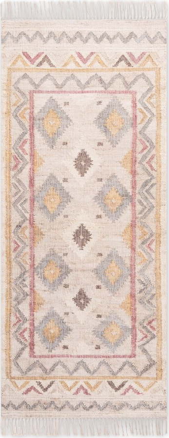 Krémový ručně tkaný jutový běhoun 80x200 cm Roya Imani – Elle Decoration Elle Decoration