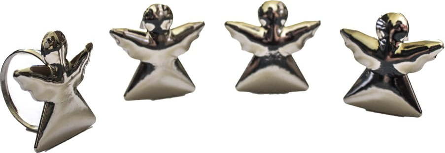 Kovové kroužky na ubrousky v sadě 4 ks Angel – Dakls Dakls