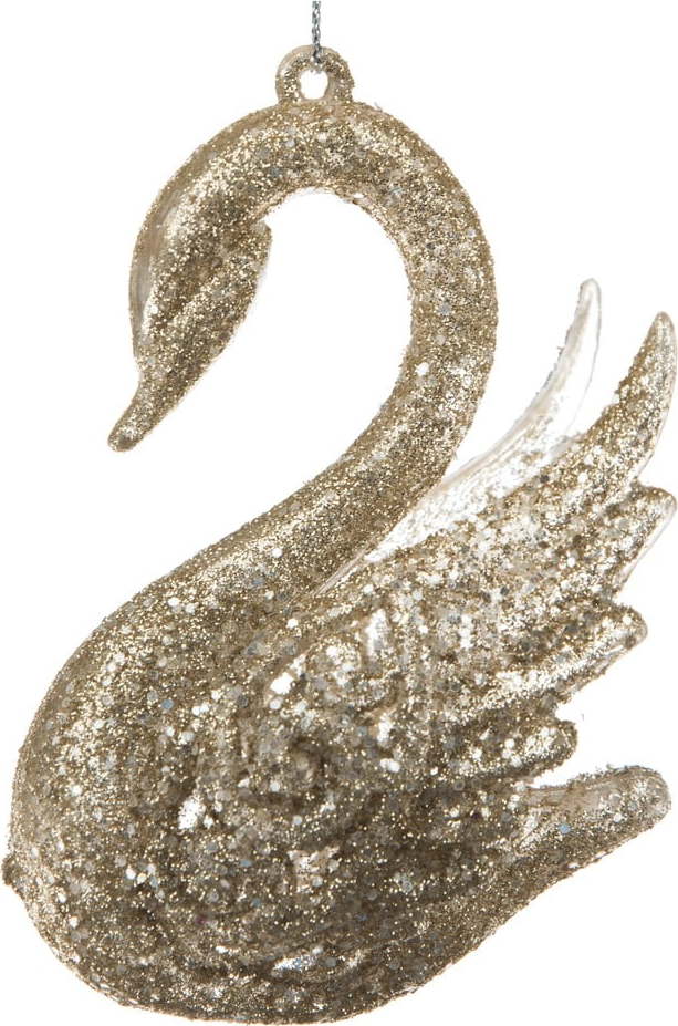 Plastová vánoční ozdoba 10 cm Swan – Dakls Dakls
